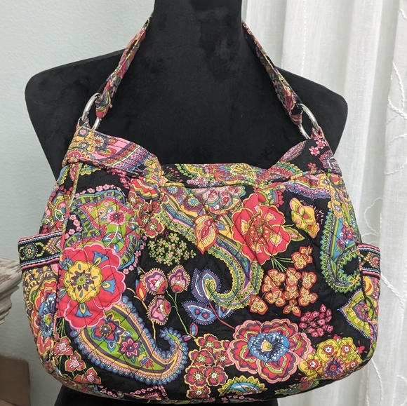Vera Bradley Retired Symphony In Hue Reversible Hobo/Shoulder Bag - Picture 4 of 11